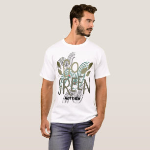Camiseta día de la tierra, ve verde, arte simple y elegante