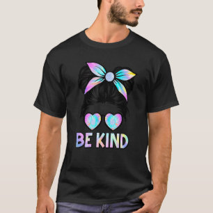 Camiseta Día de la Unidad Niños Naranjas Tie Dye Messy Bun 