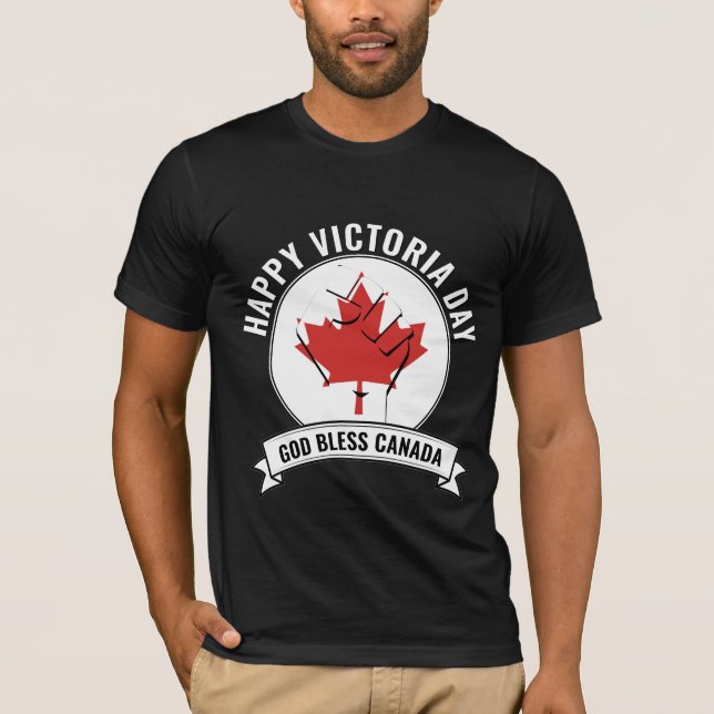 Camiseta DÍA DE LA VICTORIA, Dios bendiga a CANADÁ (Anverso)