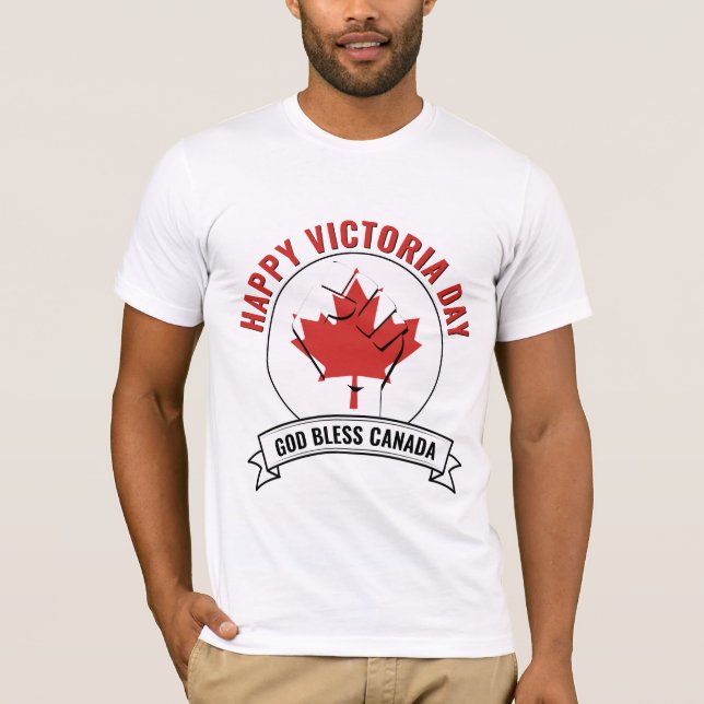 Camiseta Día de la VICTORIA en Canadá Dios bendiga (Anverso)