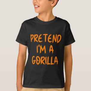Camiseta Día de las Brujas Finge Soy un Disfraz de Gorila N