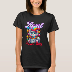 Camiseta Día de las Garras de Abril Gato Divertido Día de l