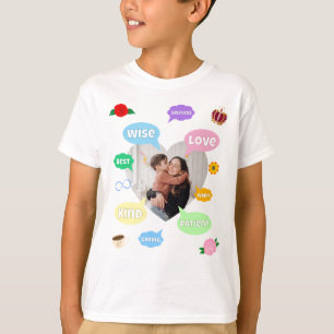Camiseta Día de las Madres Nubes de Palabras Foto Mejor Mam