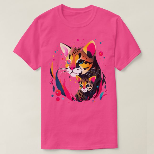 Camiseta Día de las madres ocelote (Diseño del anverso)