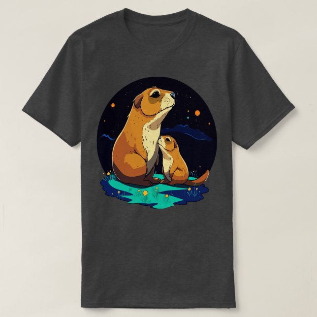 Camiseta Día de las madres perrito de la pradera (Diseño del anverso)