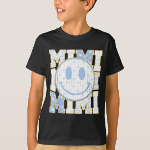 Camiseta Día de las madres retro mimi floral azul toile coq