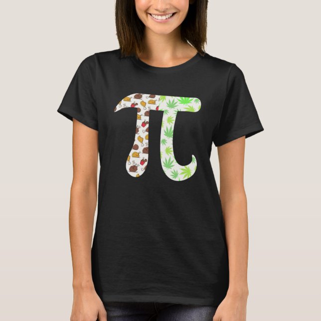 Camiseta Día De Las Matemáticas De Pollo 3 14 Math Pun Weed (Anverso)