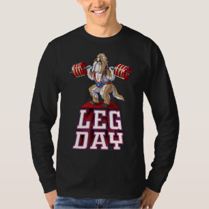 Camiseta Día de Leg Shih Tzu Peso Levantamiento Squat Gym