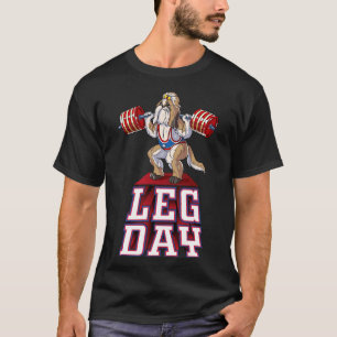 Camiseta Día de Leg Shih Tzu Peso Levantamiento Squat Gym