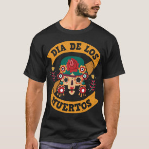 Camiseta Día de los Adorables al Estilo Mexicano Muerto
