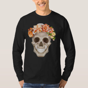 Camiseta Día de los Adorables de la Calavara Muerta Flores