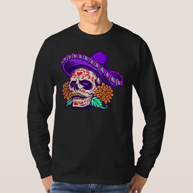 Camiseta Día de los Adorables del Calavero Muerto con Gorra (Anverso)