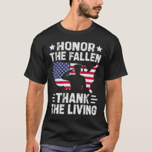 Camiseta Día de los Caídos Honrar a los Caídos Agradecer a