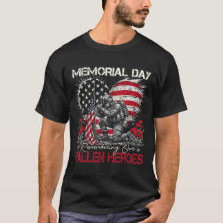 Camiseta Día de los Caídos Recordando a los Héroes Caídos B