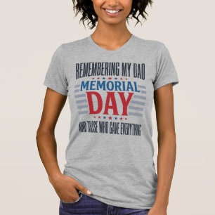Camiseta Día de los Caídos Tributo al Papá Patriótico