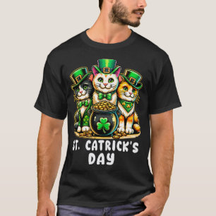 Camiseta Día de los Cártires Graciosos Gatos Día de San Pat