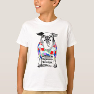 Camiseta Día de los cerdos en una manta