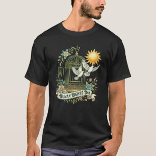 Camiseta Día de los Derechos Humanos Palomas Blancas Voland