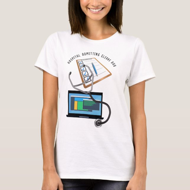 Camiseta Día de los Empleados de Admisión Hospitalaria (Anverso)