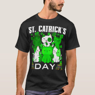 Camiseta Día de los gatos de St. Catricks Gatitos Shamrock