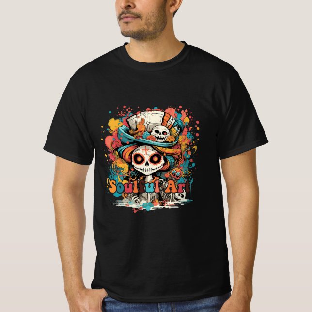 Camiseta Dia De Los Muertos, Arte Convincente (Anverso)