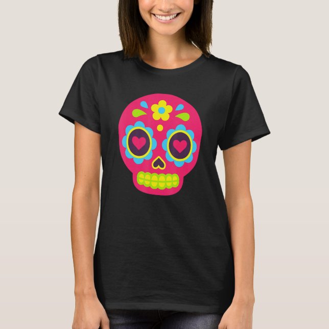 Camiseta Dia De Los Muertos Baby Sugar Skull Kids Toddler B (Anverso)