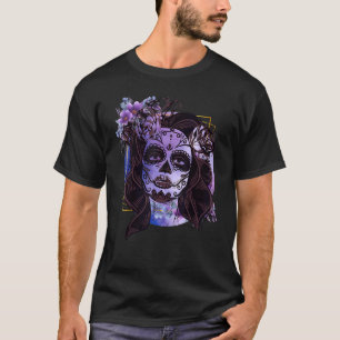 Camiseta Dia de los Muertos Bruja Sugar Skull Mujer