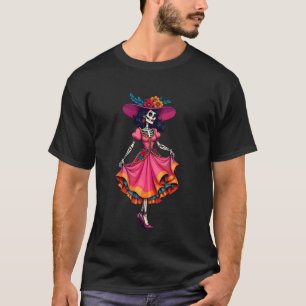 Camiseta Día de los Muertos - Calavera La Catrina Esqueleto
