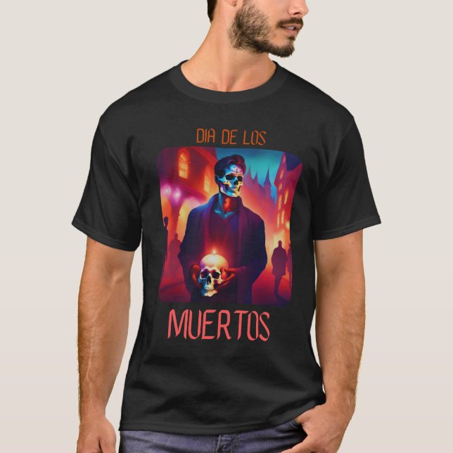 Camiseta Dia de los Muertos Catrin con Calavera (Anverso)