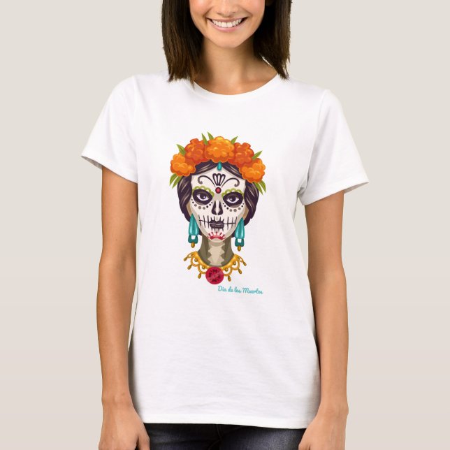 Camiseta Dia de Los Muertos Catrina (Anverso)