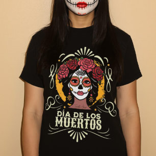 Camiseta Día de los Muertos Catrina con Rosas