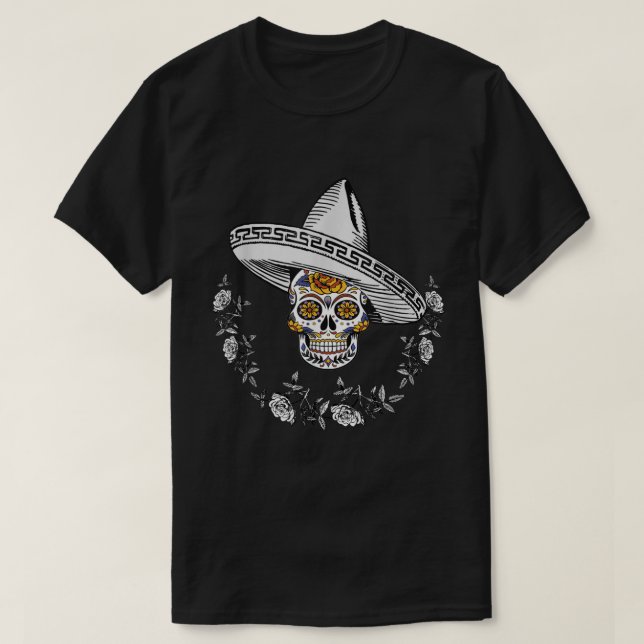Camiseta Día de los Muertos celebra México (Diseño del anverso)
