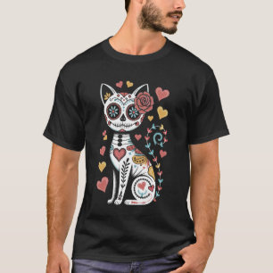 Camiseta Día De Los Muertos Cinco De Mayo Gato Azúcar Calav