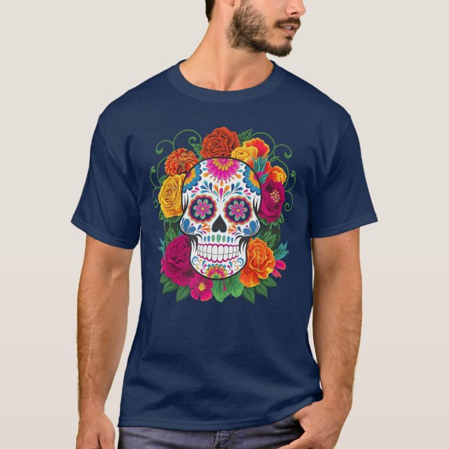 Camiseta Dia De Los Muertos Costume Day of The Dead Sugar S (Anverso)