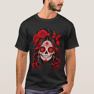 Camiseta Día de los muertos cráneo de azúcar catrina día de