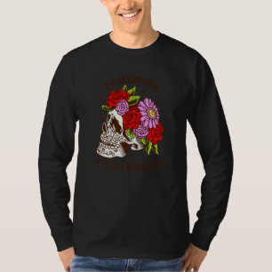 Camiseta Día De Los Muertos Cráneo Máscara Rosas Premium