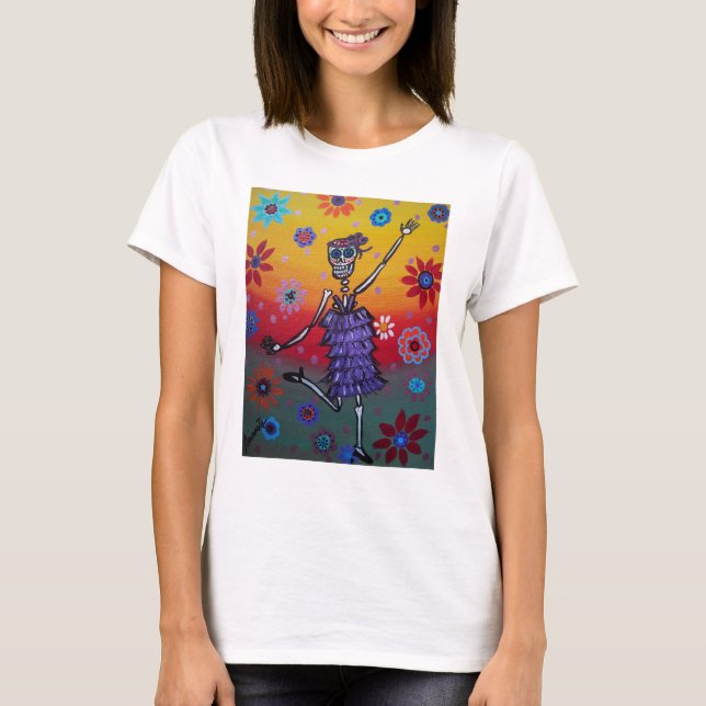 CAMISETA DIA DE LOS MUERTOS DANCING QUEEN (Anverso)