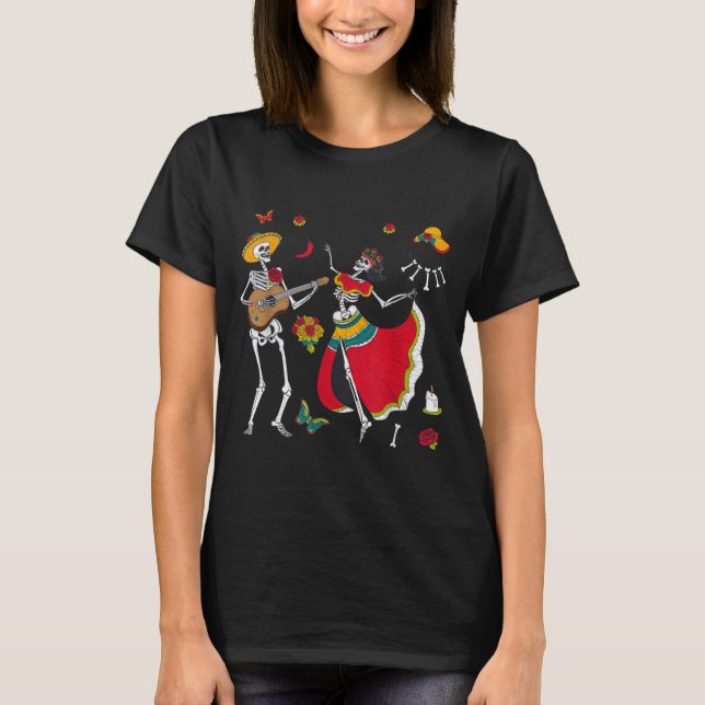 Camiseta Día de los muertos danza del cráneo 2020 (Anverso)