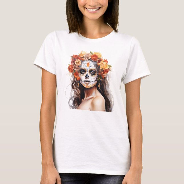 Camiseta Día de los Muertos de la Catrina Muerta (Anverso)
