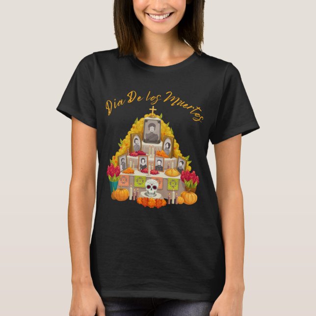 Camiseta Día De Los Muertos Del Altar Muerto (Anverso)
