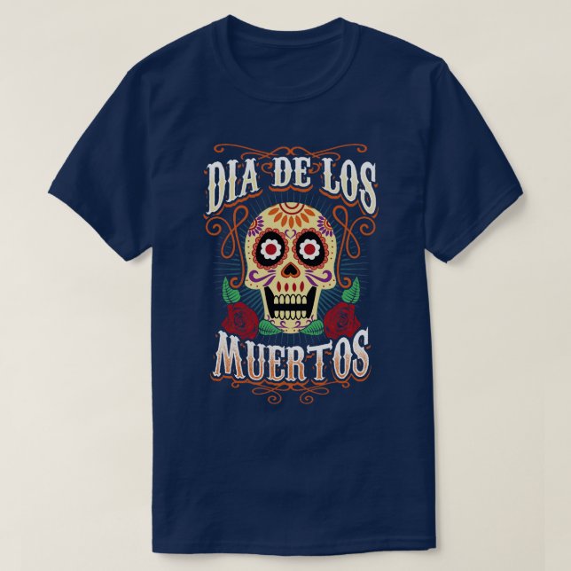 Camiseta Día de los Muertos Día de la Calavera de México Mu (Diseño del anverso)