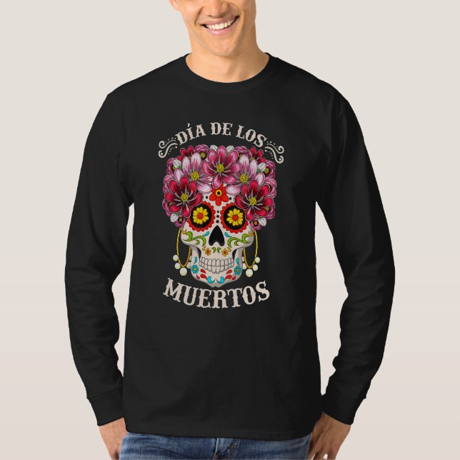 Camiseta Dia De Los Muertos Día De La Calavera Muerta Costu (Anverso)