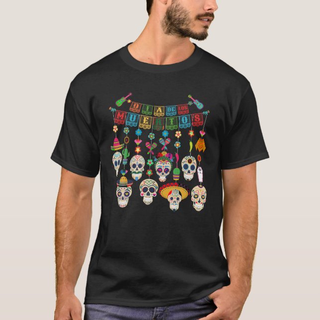 Camiseta Día de los Muertos Día de la Colga Mexicana Muerta (Anverso)