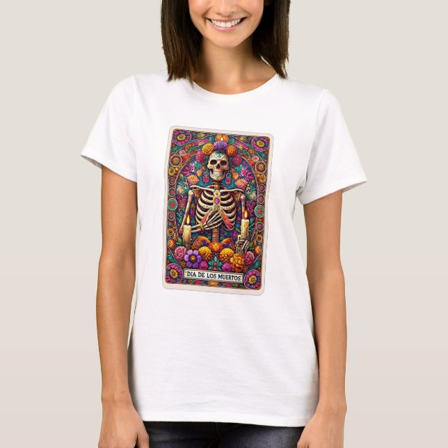 Camiseta Día de los Muertos | Día de los Muertos Cráneo de  (Anverso)