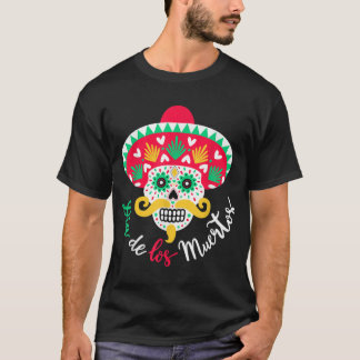 Camiseta Día De Los Muertos Día Del Cráneo Muerto Con Sepul