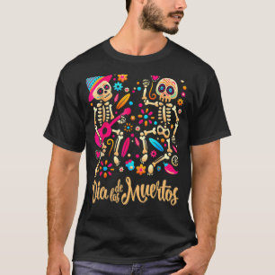 Camiseta Día de los Muertos Día del fallecido esqueleto mex