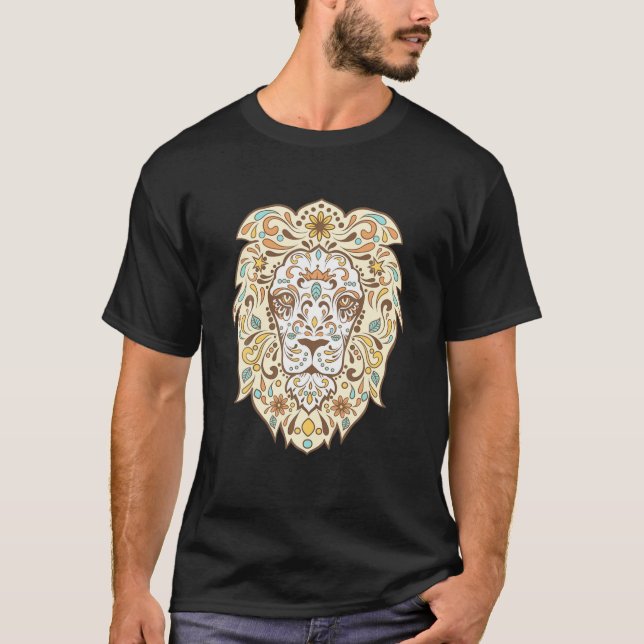 Camiseta Día De Los Muertos Día Del León Muerto (Anverso)
