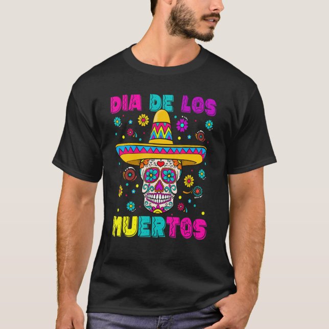 Camiseta Día de los Muertos en México por la Calavera del A (Anverso)