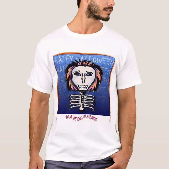 Camiseta Dia de los Muertos/feliz Halloween (Anverso)