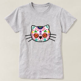 Camiseta Dia de los Muertos Gato Kitten Halloween